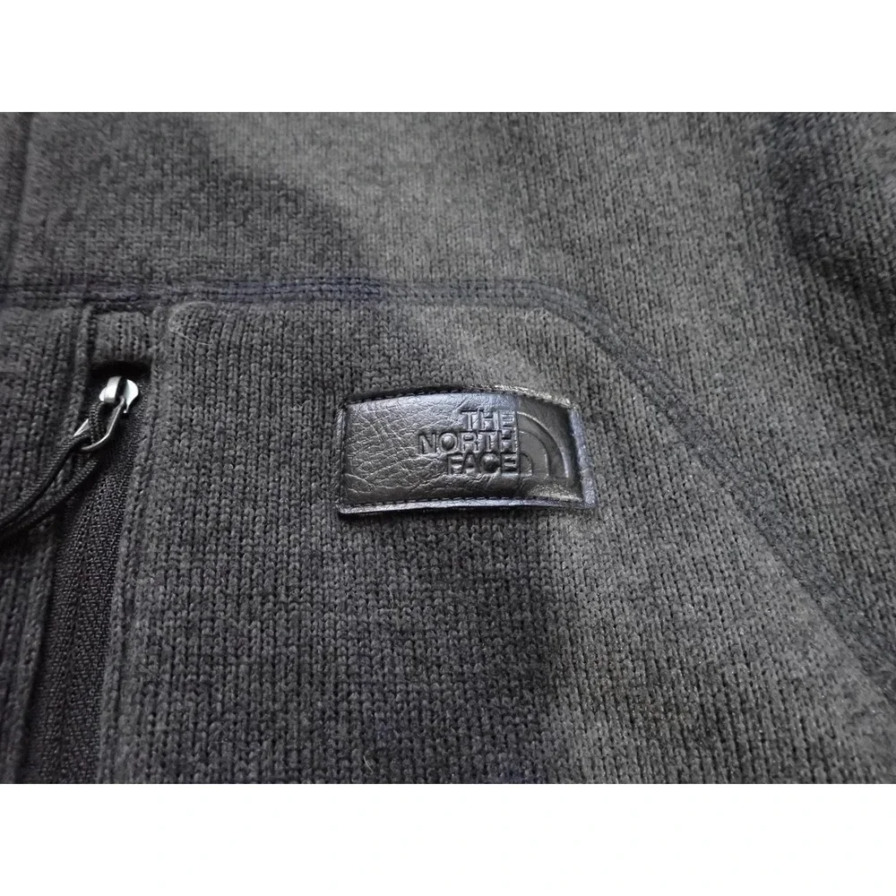 The North Face Fleece‎ Hoodie Mens Large Gray Excellent Full Zip Sherpa Lined